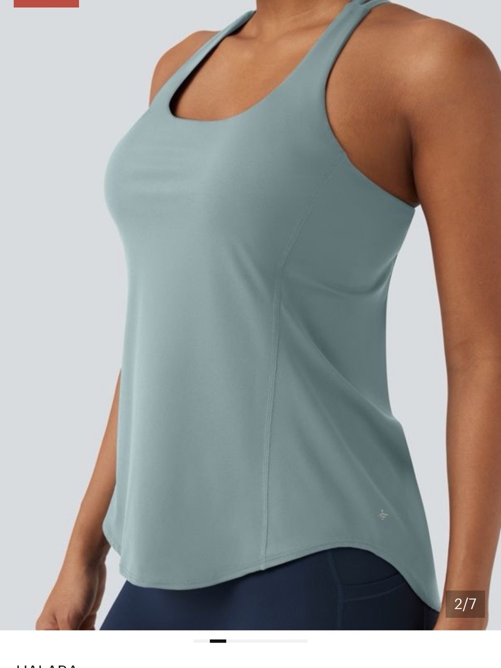 HALARA Light Blue Crossback Camisole Tank